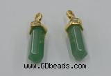 NGP5034 8*30mm sticks green aventurine pendants wholesale