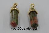 NGP5039 8*30mm sticks unakite gemstone pendants wholesale