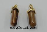 NGP5041 8*30mm sticks yellow tiger eye pendants wholesale