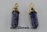 NGP5043 8*30mm sticks sodalite gemstone pendants wholesale