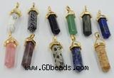 NGP5048 8*30mm sticks mixed gemstone pendants wholesale