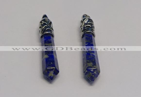 NGP5409 10*65mm sticks lapis lazuli gemstone pendants wholesale