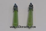 NGP5415 10*65mm sticks green aventurine pendants wholesale