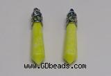 NGP5417 10*65mm sticks lemon jade gemstone pendants wholesale