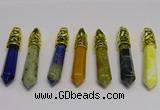 NGP5448 10*65mm sticks mixed gemstone pendants wholesale