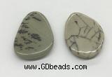 NGP5525 30*50mm - 35*55mm flat teardrop jasper pendants