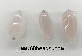 NGP5541 14*40mm - 23*58mm teardrop rose quartz pendants