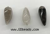 NGP5542 14*40mm - 23*58mm teardrop smoky quartz pendants