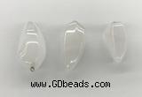 NGP5551 14*40mm - 23*58mm teardrop white jade pendants