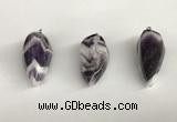 NGP5570 18*40mm - 23*58mm teardrop dogtooth amethyst pendants