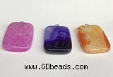 NGP5728 30*40mm rectangle agate pendants wholesale