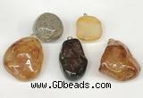 NGP5744 22*28mm - 30*45mm nuggets agate pendants wholesale