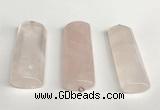 NGP5769 18*55mm - 20*58mm flat tube rose quartz pendants wholesale