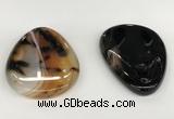 NGP5797 35*55mm flat teardrop agate pendants wholesale