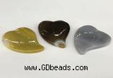 NGP5804 40*50mm heart agate gemstone pendants wholesale