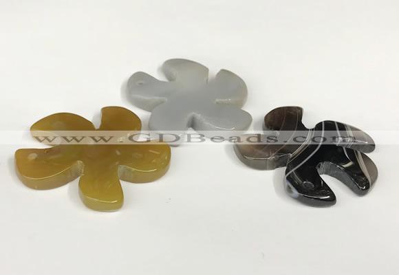 NGP5810 44mm - 46mm flower agate gemstone pendants wholesale