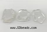 NGP5841 35*55mm - 45*65mm faceted freeform white crystal pendants