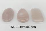 NGP5851 35*55mm freeform rose quartz pendants wholesale