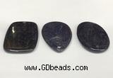 NGP5858 35*55mm freeform blue goldstone pendants wholesale