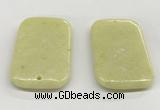 NGP5864 35*55mm rectangle lemon jade pendants wholesale