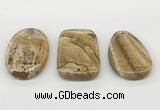 NGP5871 35*55mm freeform picture jasper pendants wholesale