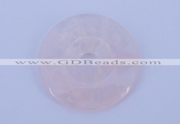 NGP601 5pcs 5*35mm rose quartz gemstone donut pendants wholesale