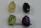 NGP6018 18*30mm - 22*35mm freeform mixed gemstone pendants