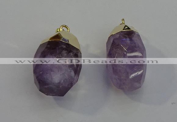 NGP6020 18*30mm - 22*35mm freeform amethyst pendants