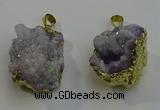 NGP6092 35*40mm – 45*50mm freeform druzy quartz pendants