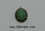 NGP6099 20*25mm - 22*30mm oval green aventurine pendants wholesle