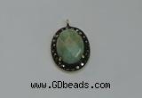 NGP6103 20*25mm - 22*30mm oval amazonite pendants wholesle