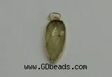 NGP6118 12*35mm - 15*40mm arrowhead lemon quartz pendants