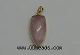 NGP6121 12*35mm - 15*40mm arrowhead rose quartz pendants