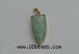 NGP6122 12*35mm - 15*40mm arrowhead amazonite pendants