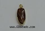 NGP6123 12*35mm - 15*40mm arrowhead red rabbit hair pendants