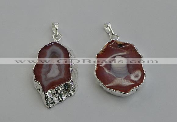 NGP6132 20*30mm - 25*35mm freeform druzy agate pendants wholesale