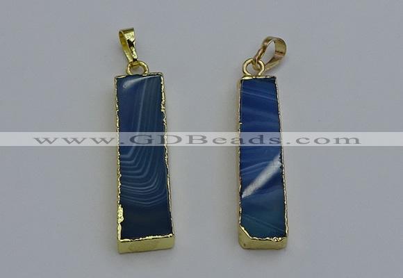 NGP6153 8*35mm - 10*40mm rectangle agate pendants wholesale