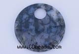 NGP618 5pcs 6*50mm moss agate gemstone donut pendants