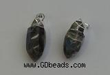 NGP6226 12*28mm - 15*30mm faceted bullet labradorite pendants