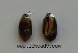 NGP6228 12*28mm - 15*30mm faceted bullet yellow tiger eye pendants