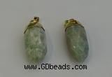 NGP6240 12*28mm - 15*30mm faceted bullet amazonite pendants