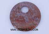 NGP628 5pcs 6*50mm agate gemstone donut pendants