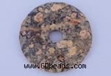 NGP629 5pcs 5*34mm red leopard skin gemstone donut pendants