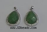 NGP6339 25*30mm teardrop green aventurine pendants wholesale