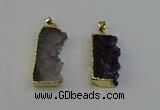 NGP6400 18*30mm - 25*40mm freeform druzy amethyst pendants