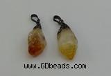 NGP6418 12*28mm - 15*30mm nuggets citrine gemstone pendants