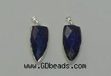 NGP6563 12*35mm - 15*40mm arrowhead lapis lazuli pendants