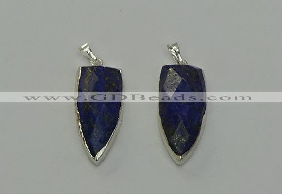 NGP6563 12*35mm - 15*40mm arrowhead lapis lazuli pendants