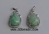 NGP6615 22*30mm faceted teardrop amazonite gemstone pendants