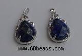 NGP6623 22*30mm faceted teardrop lapis lazuli gemstone pendants